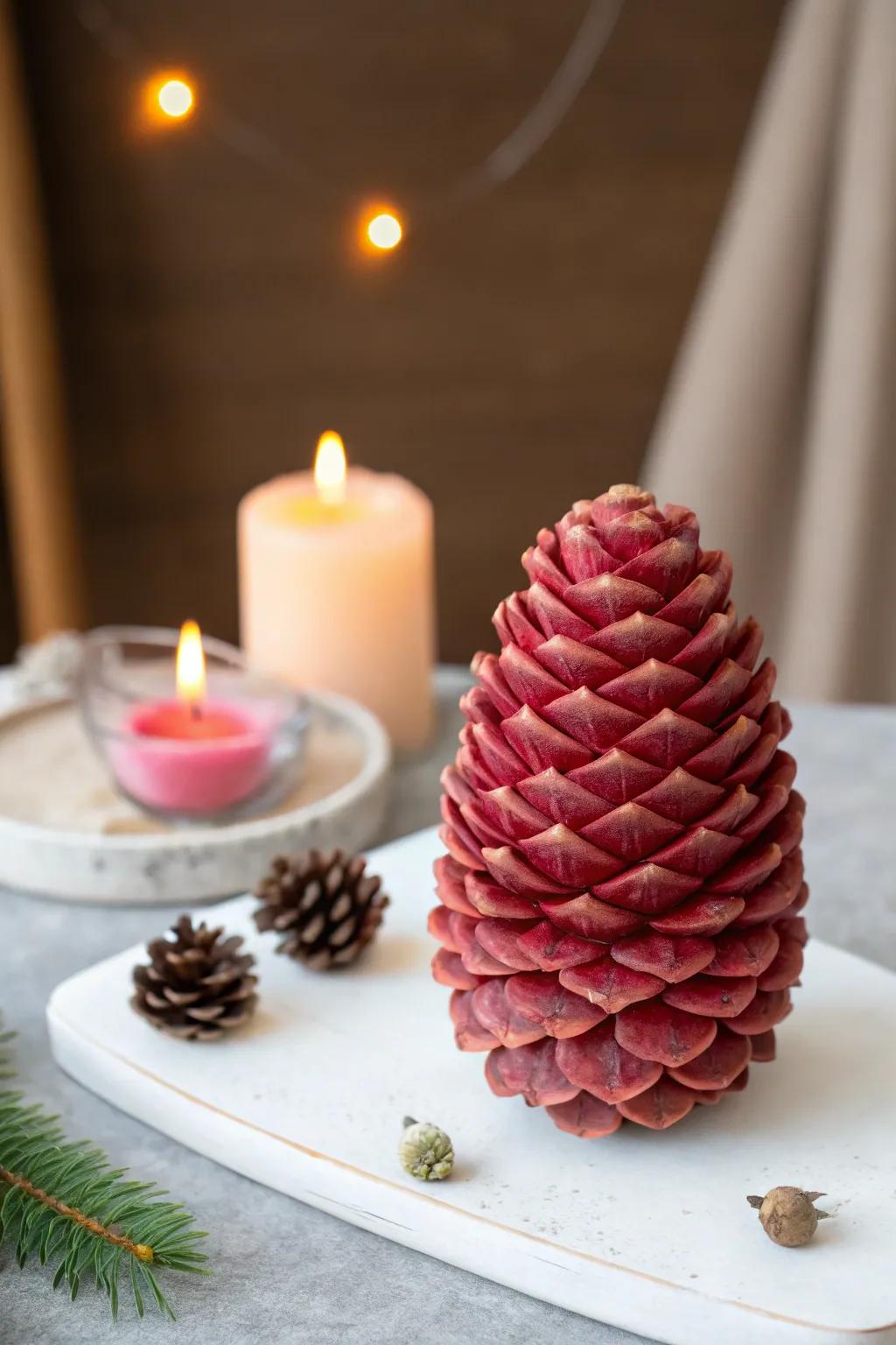 Transform nature into art with these stunning pinecone fire starters.