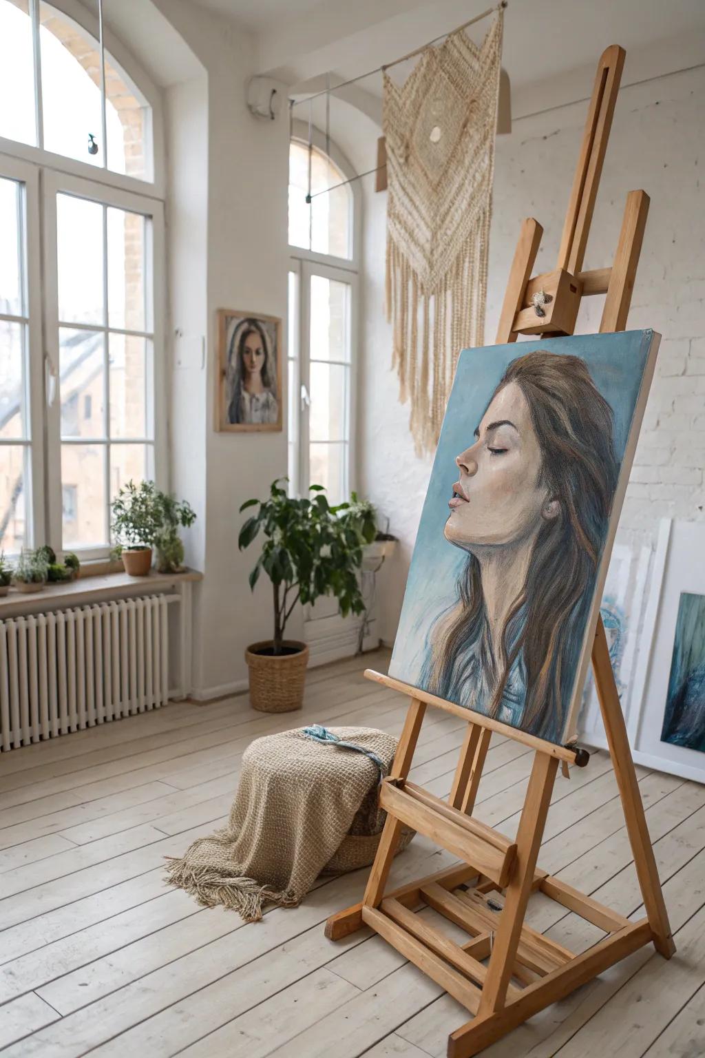 Discover the beauty in progress—where the artist's vision comes to life, one brushstroke at a time.