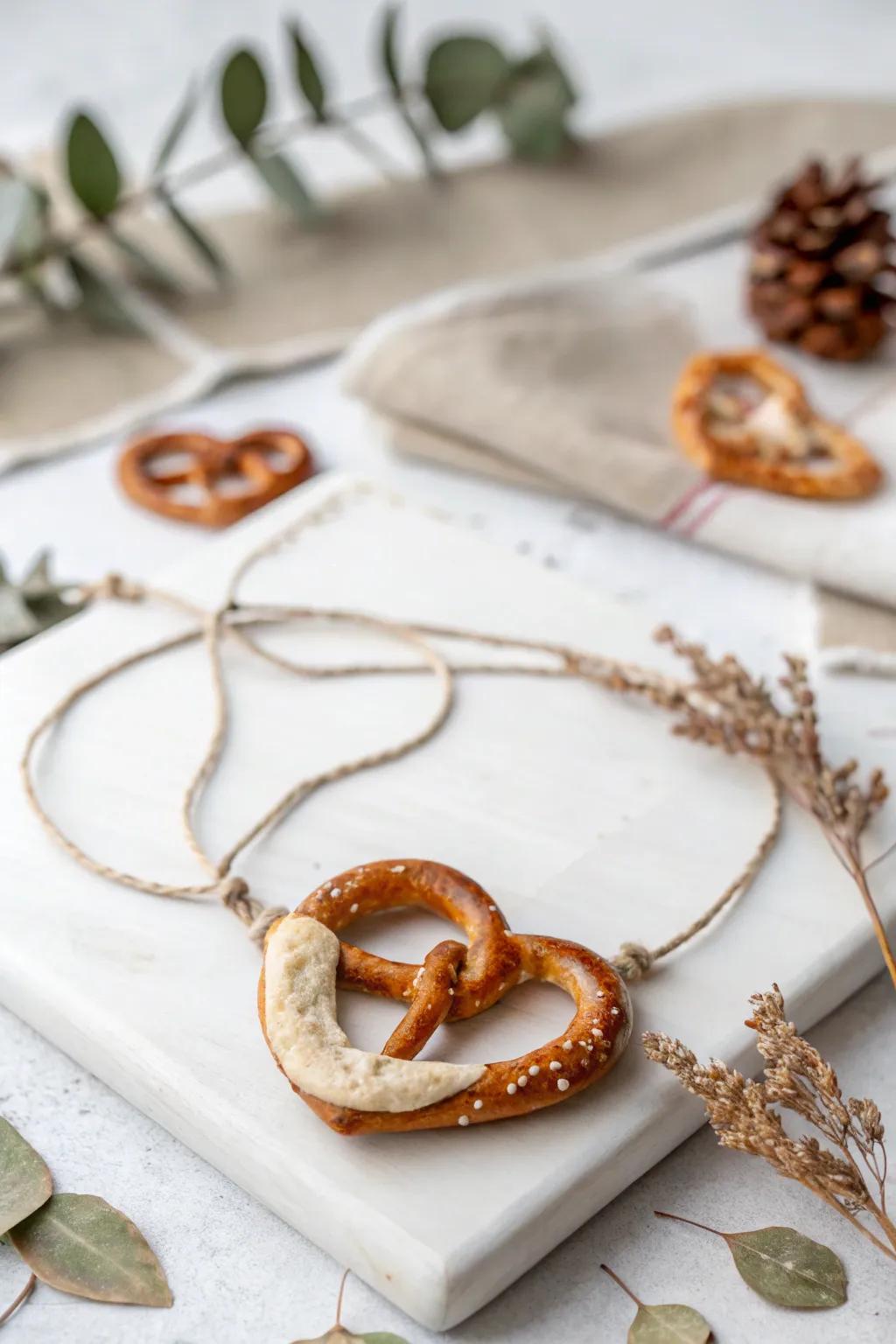 Wear your love for pretzels with a twist of style and simplicity.