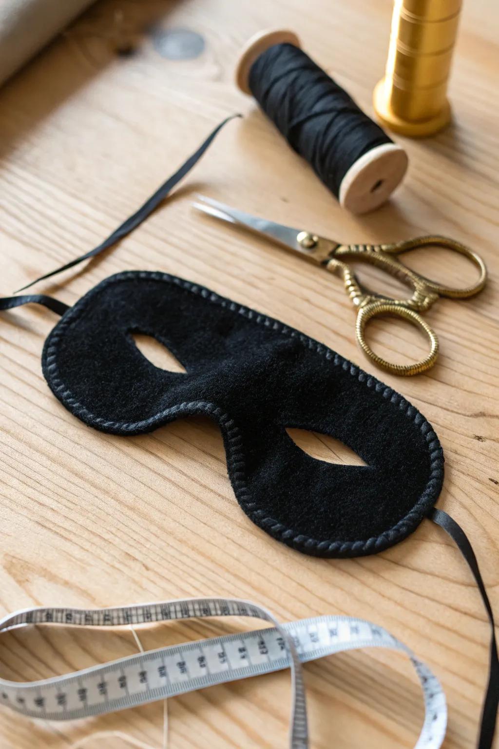 Elevate your DIY skills with this handcrafted Robin eye mask, where simplicity meets elegance.