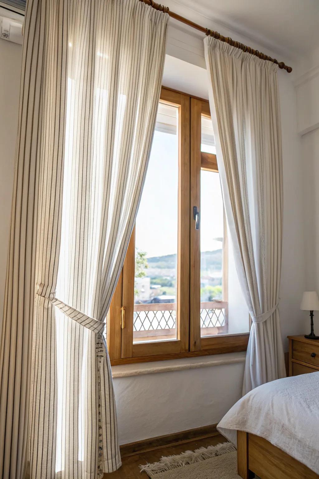 Vertical stripes can add a sense of height and elegance to any room.