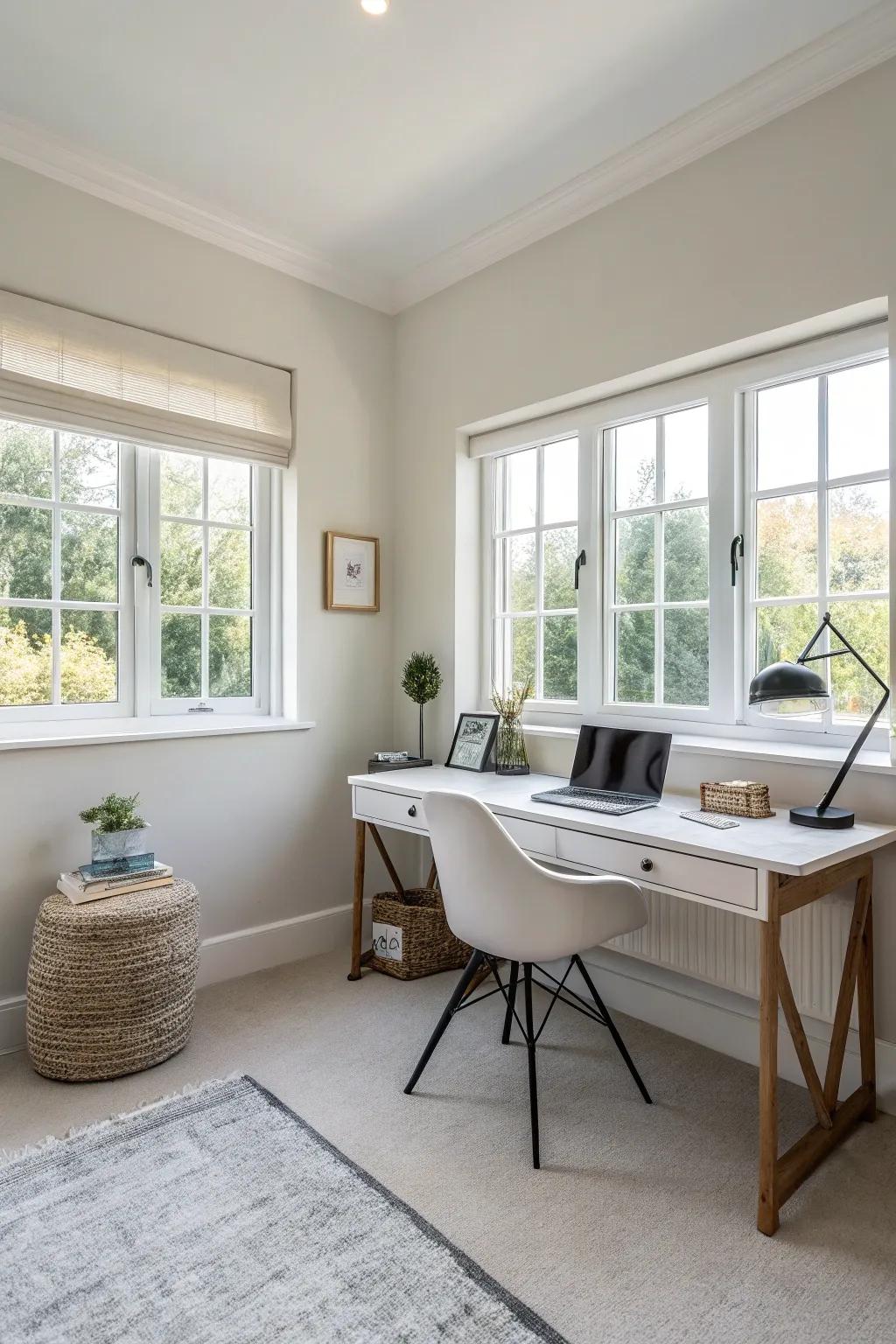 Achieve serenity with minimalist design in your spare room.