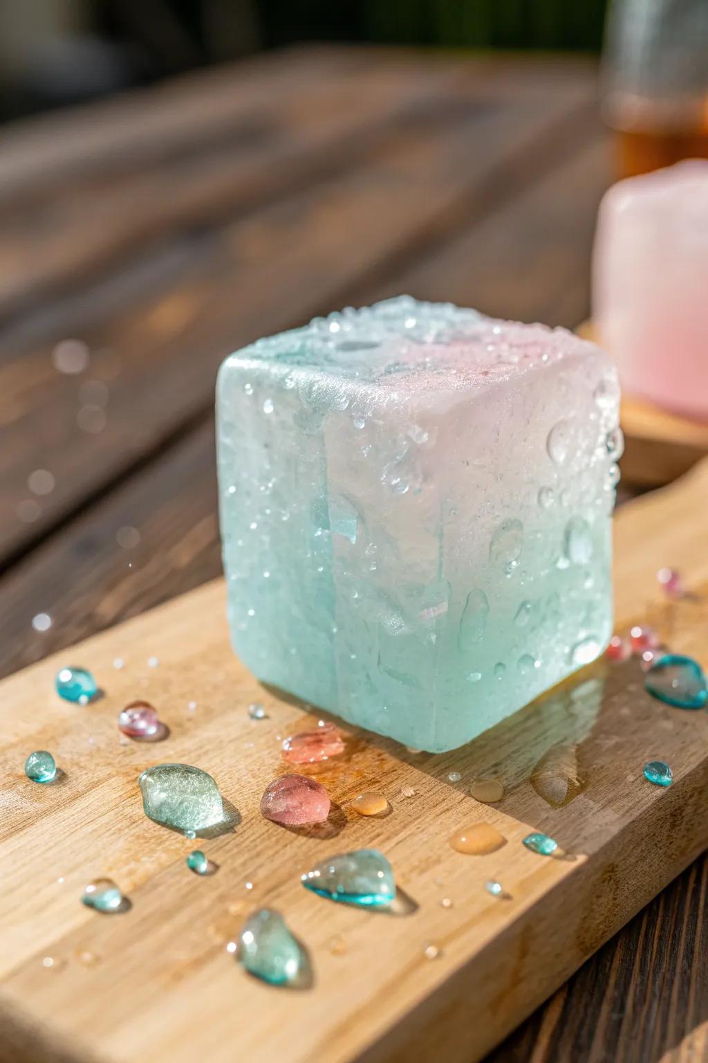 Chill and Create: Watch colors dance as ice melts into art.