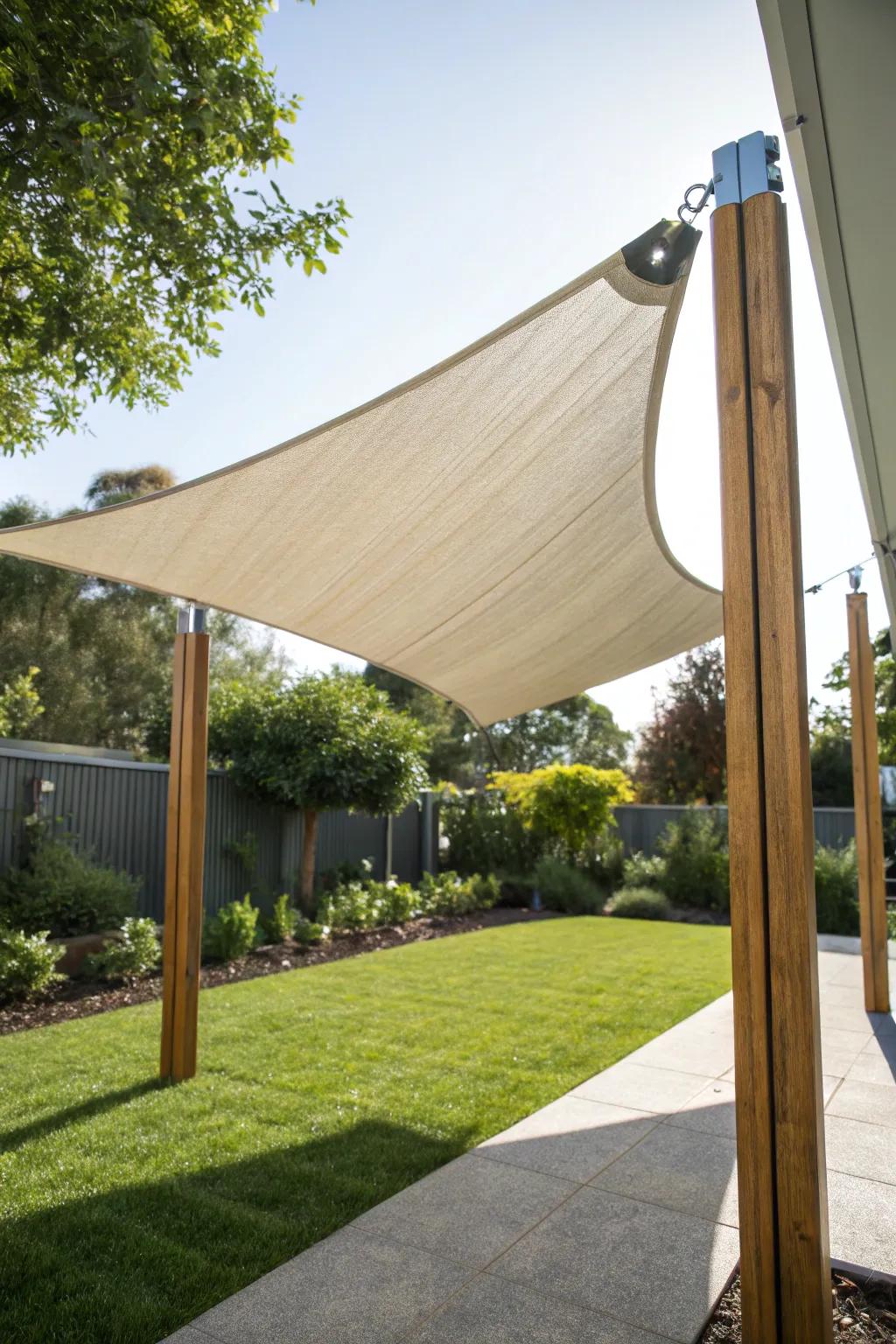 Transform your backyard into a haven of style and shade with expertly crafted sun sails.