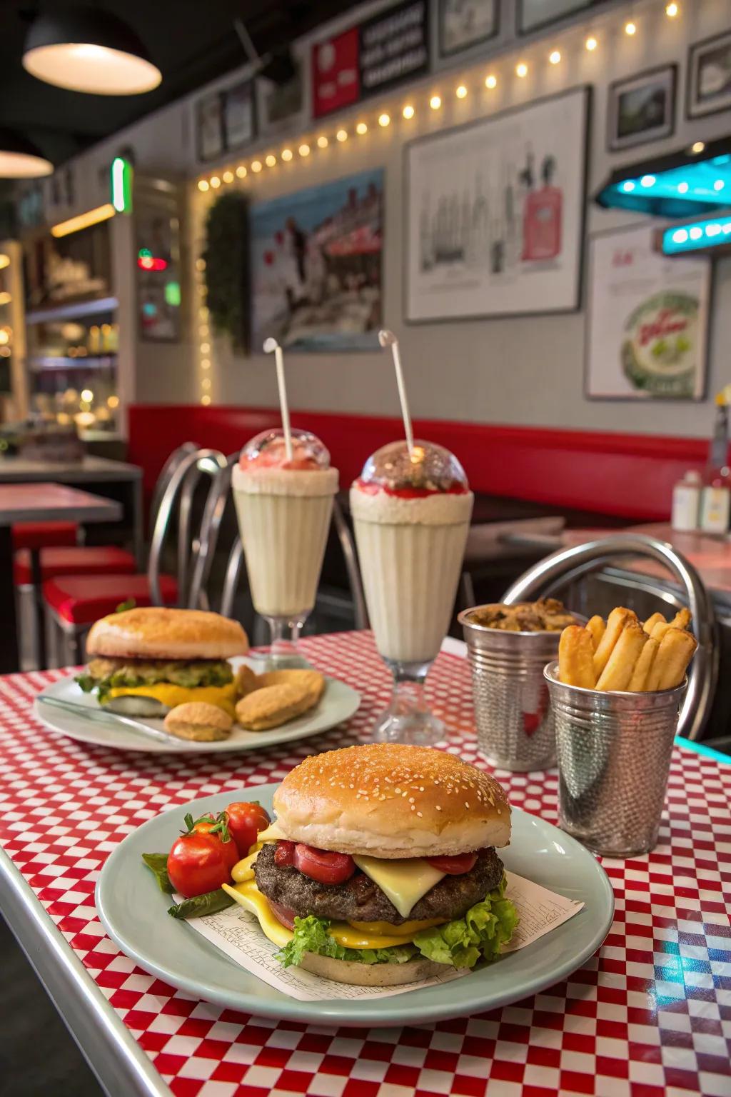 Relive the past with a fun retro diner experience.