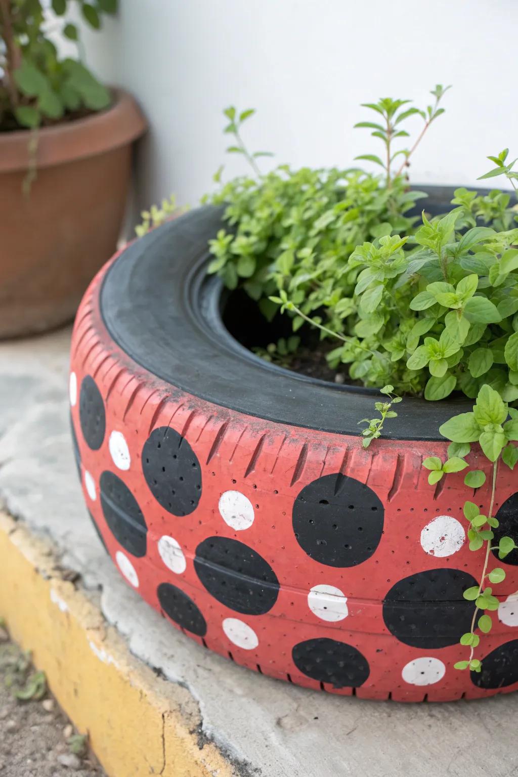 Transform your garden with a pop of polka dot charm!