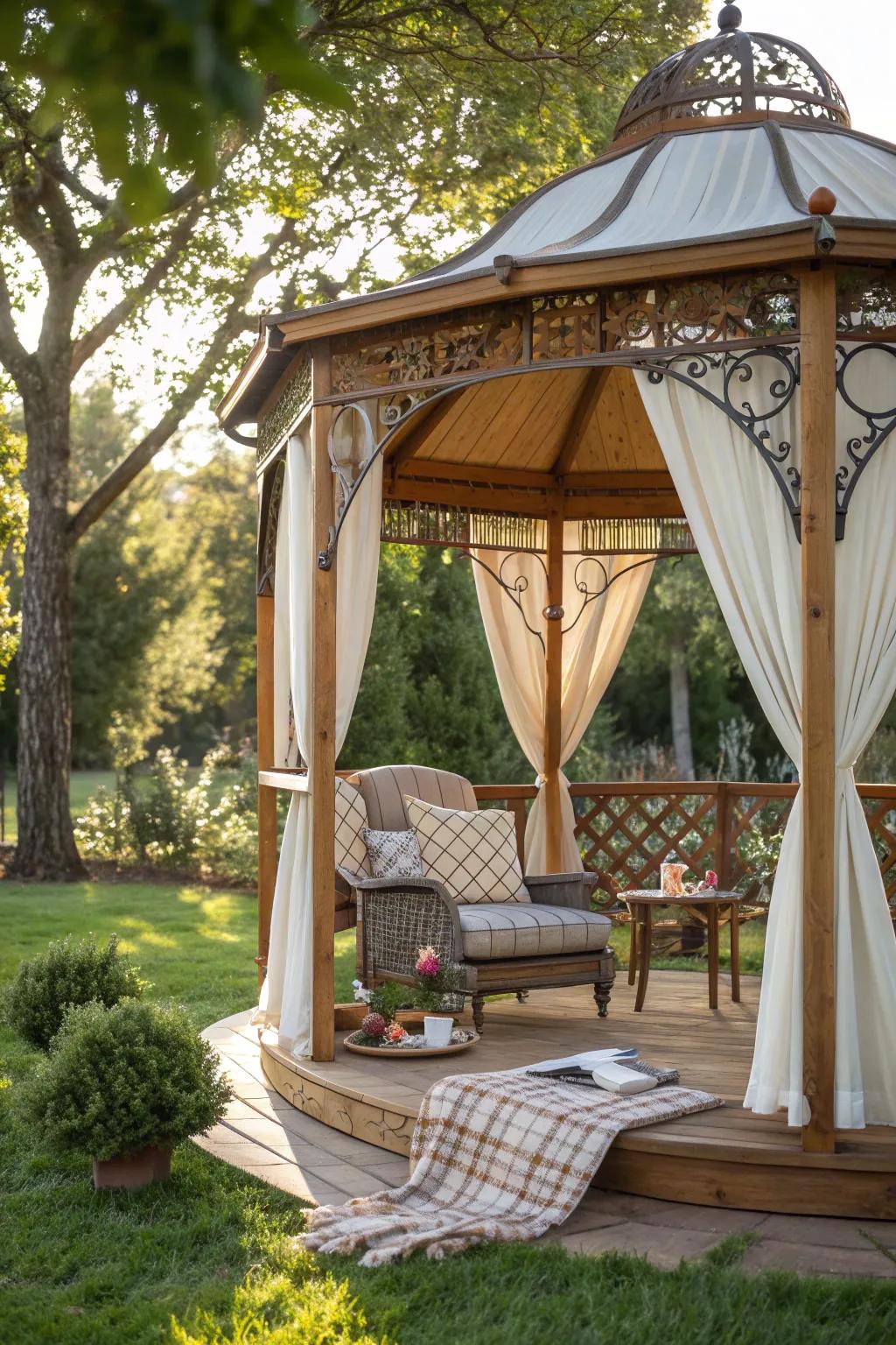 Transform your trampoline into a cozy garden retreat with this DIY pavilion idea.