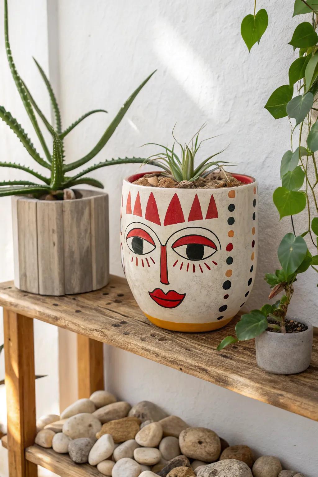 Bring a touch of whimsy and artistry to your space with surreal face planters. Perfect for those who love minimalist design with a bold, bohemian flair.