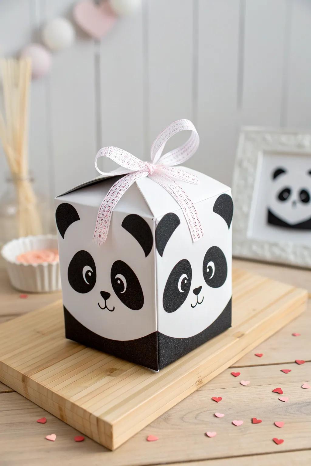Embrace the charm of simplicity with this adorable panda valentine box, perfect for capturing hearts in style!