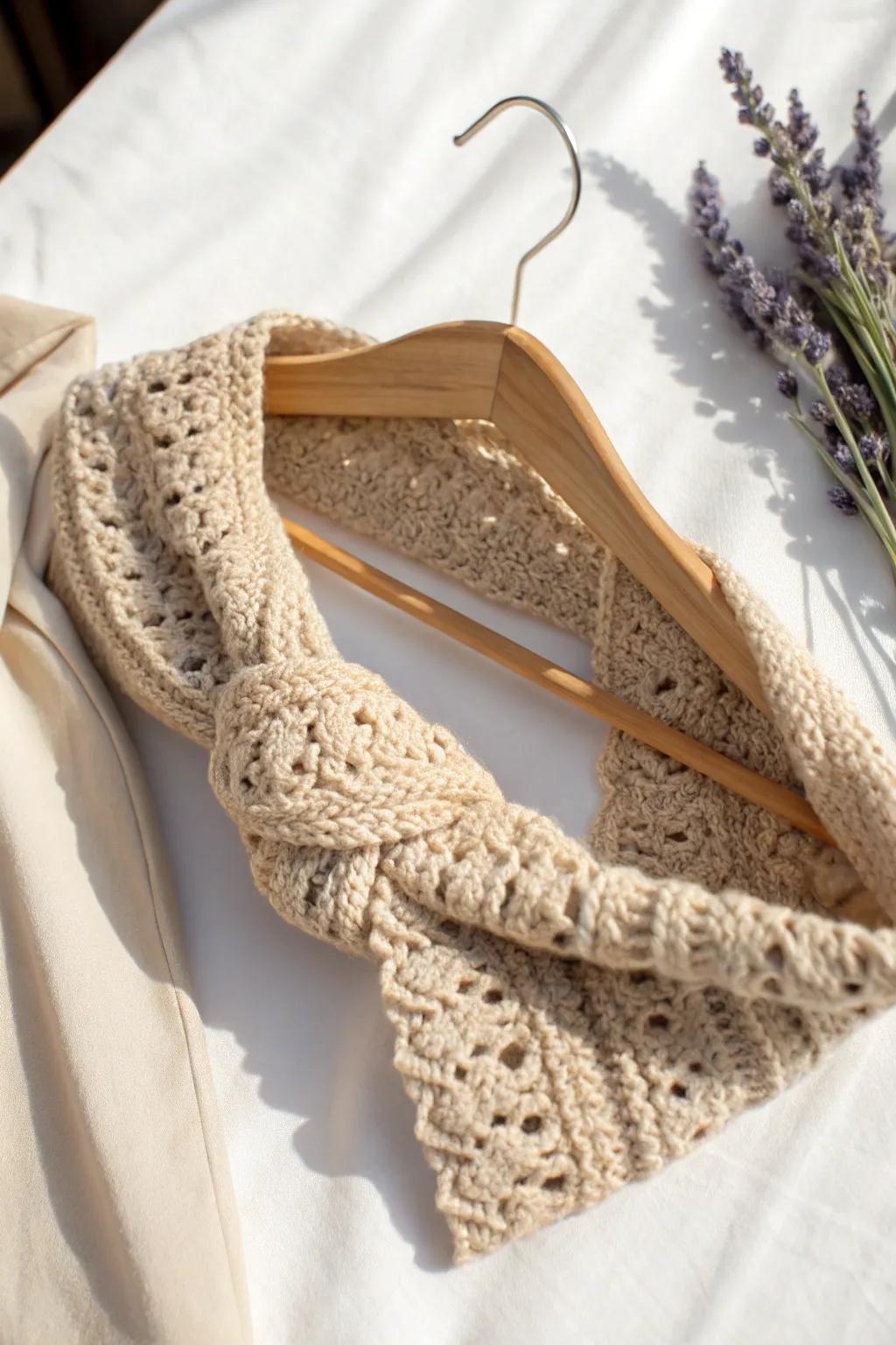 Embrace warmth and style with these elegant crochet ear warmers, perfect for a cozy winter look.