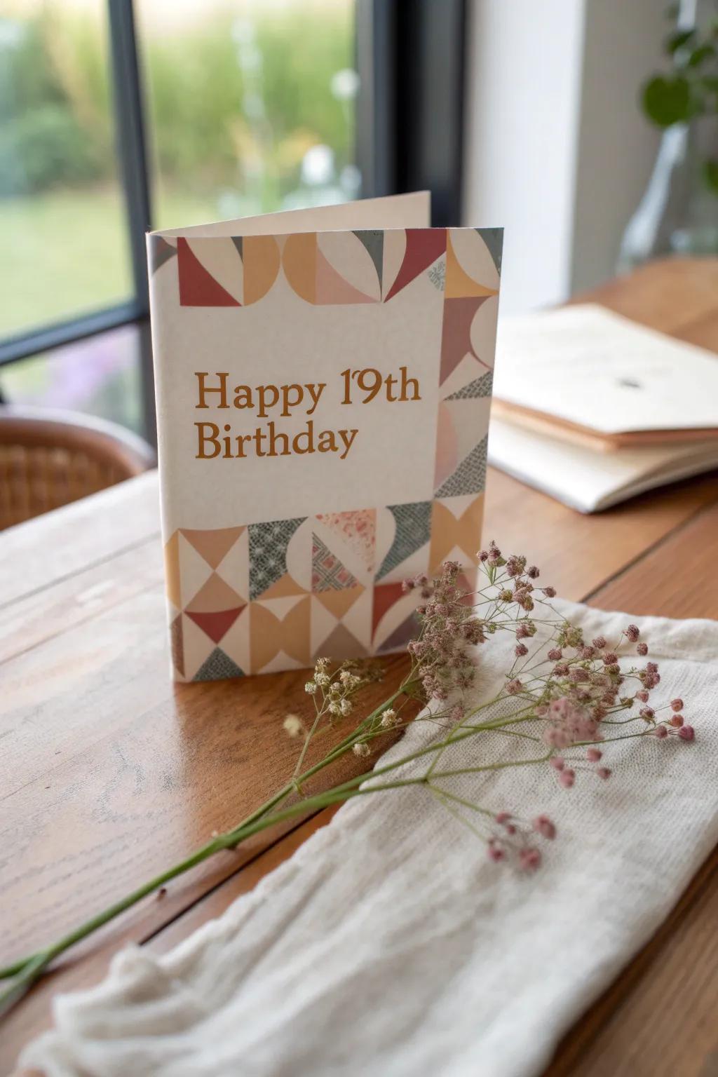Embrace the charm of the past with a retro-inspired birthday card that speaks volumes with its simplicity and style.