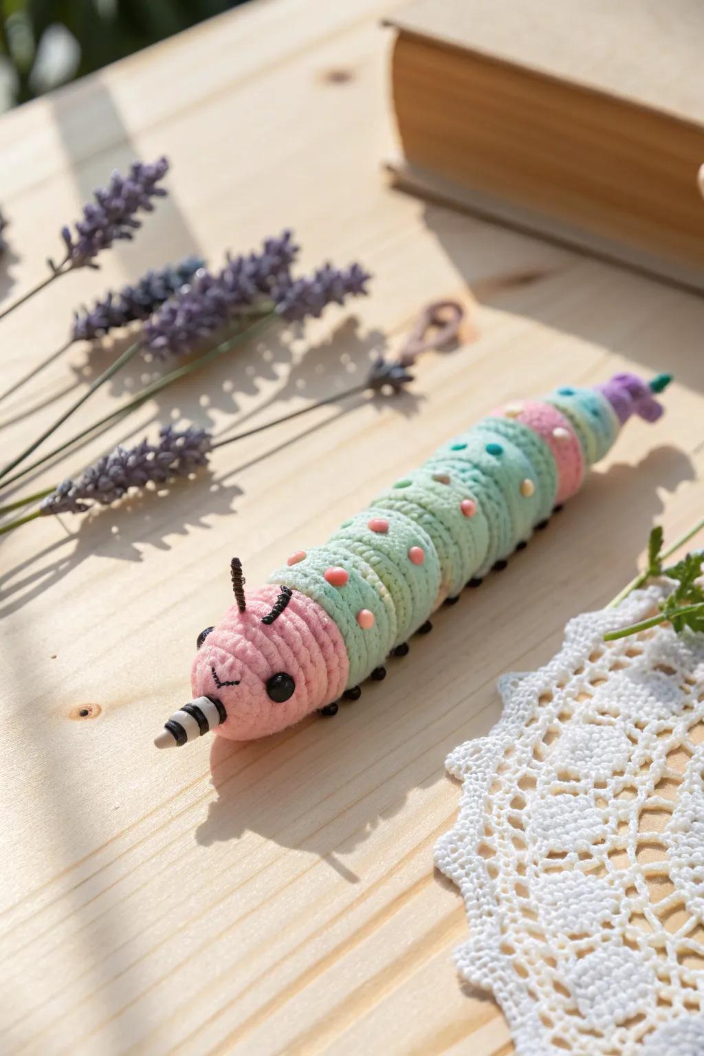 Whisk yourself into a world of whimsy with this delightful 3D pen caterpillar, a perfect blend of minimalist elegance and playful creativity.