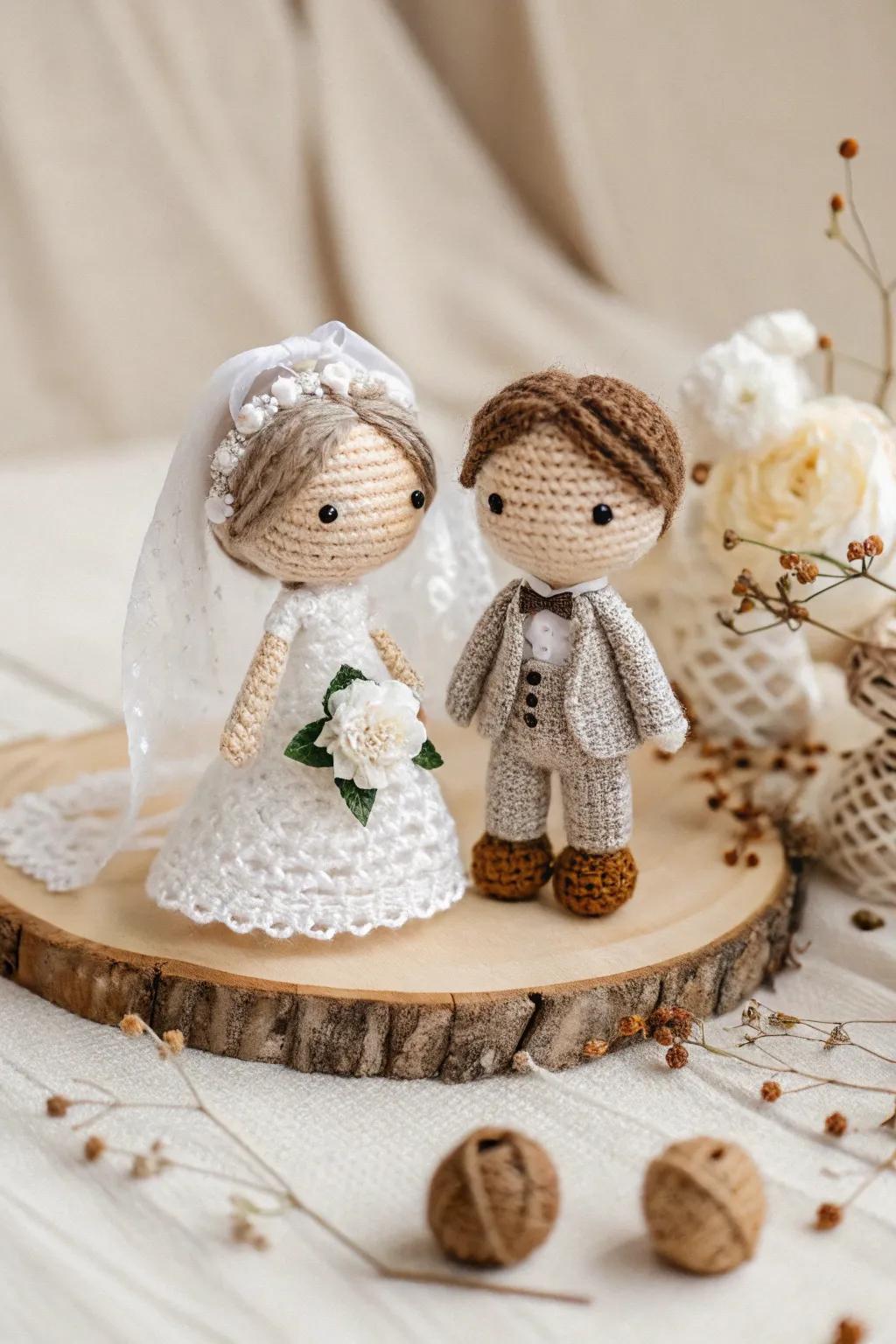 Celebrate your special day with these charming, handcrafted wedding dolls. A perfect blend of simplicity and elegance!