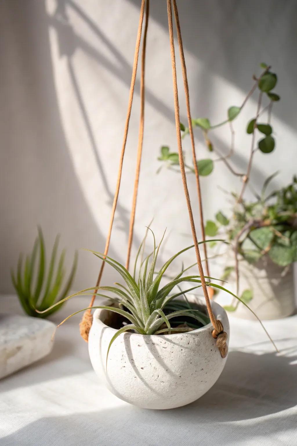 Elevate your space with this chic air plant decor—where boho charm meets Scandinavian simplicity.
