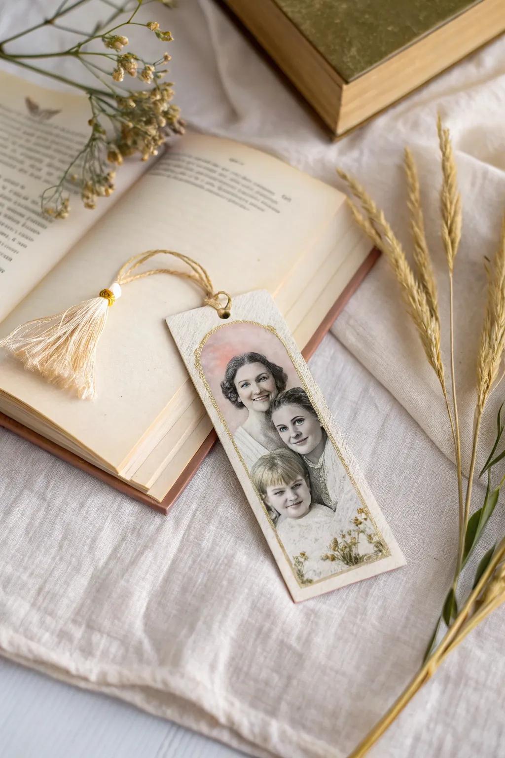 Hold your cherished memories close with this beautifully crafted photo bookmark.