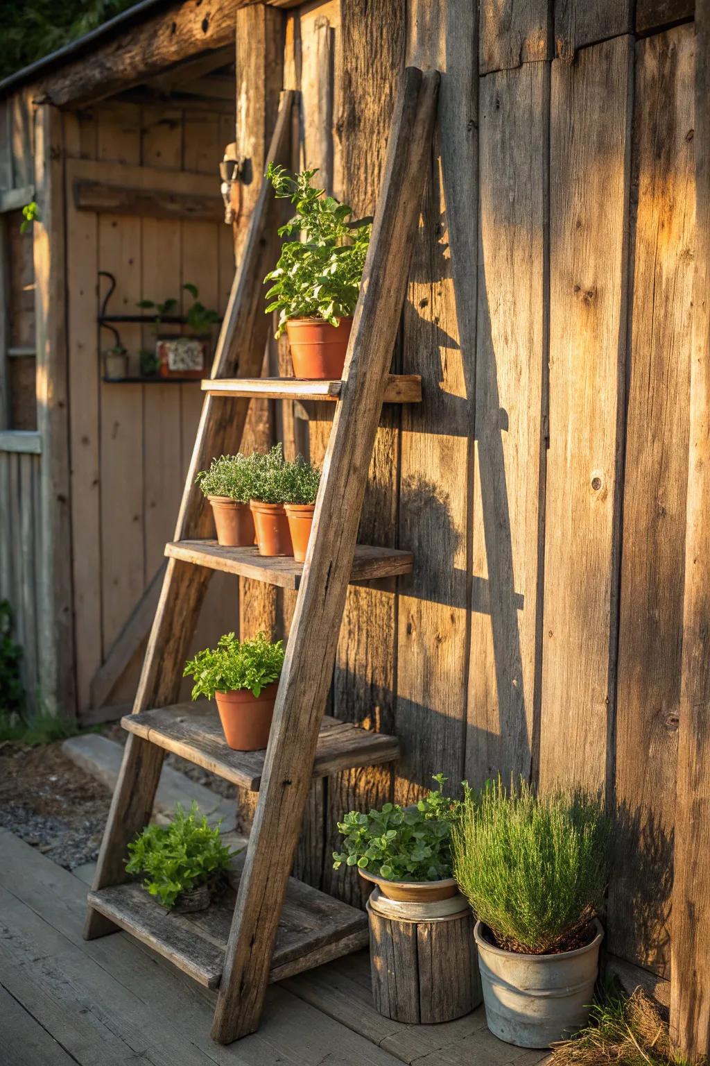 Transform your old ladder into stunning, functional art with these creative shelving ideas!