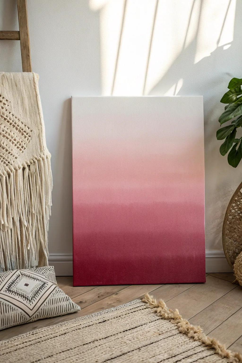 Embrace the artistry of ombre: a serene blend of hues for your creative canvas.