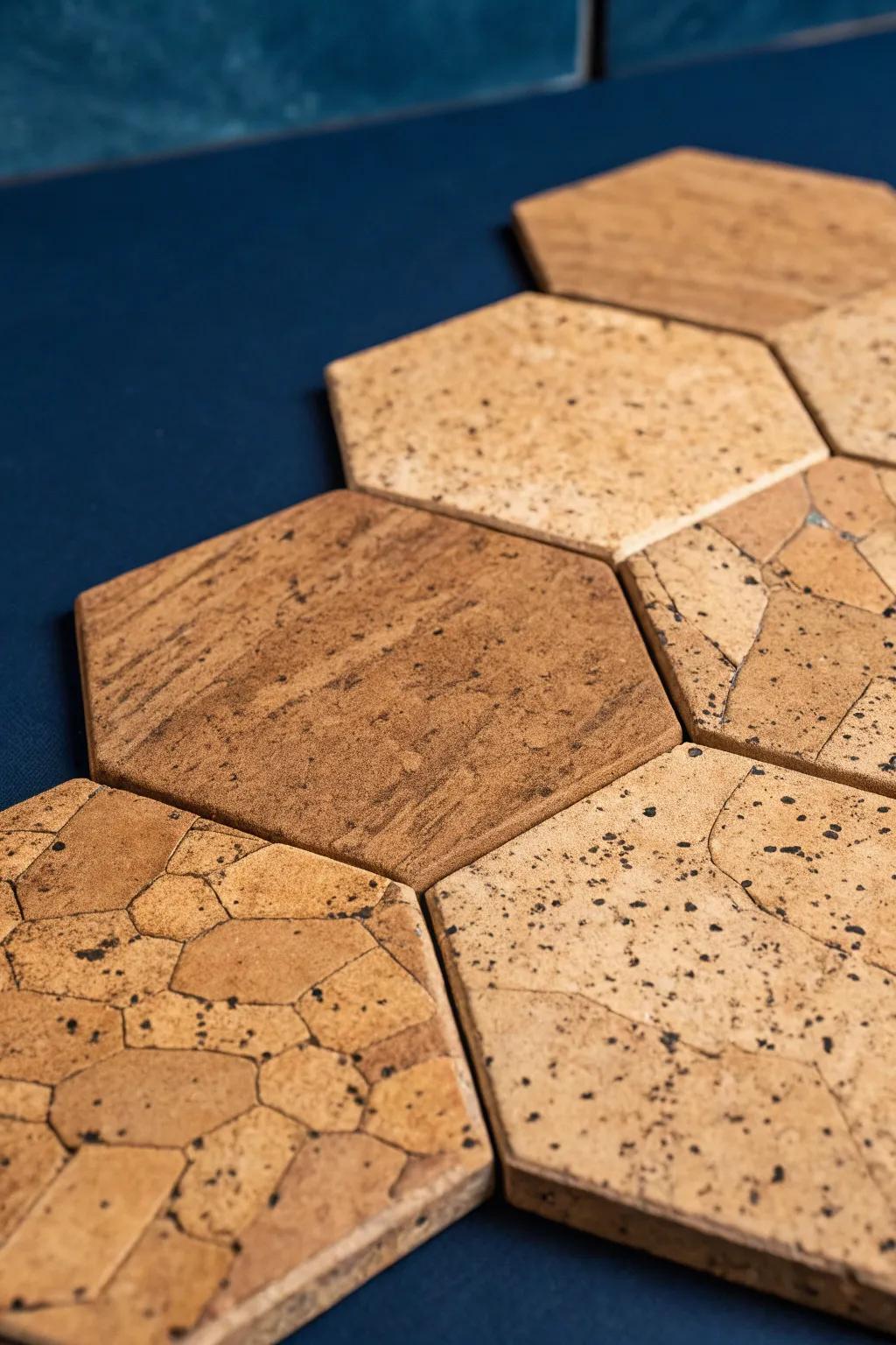 Transform your attic with the natural charm and warmth of cork tiles - the perfect blend of style and sustainability.