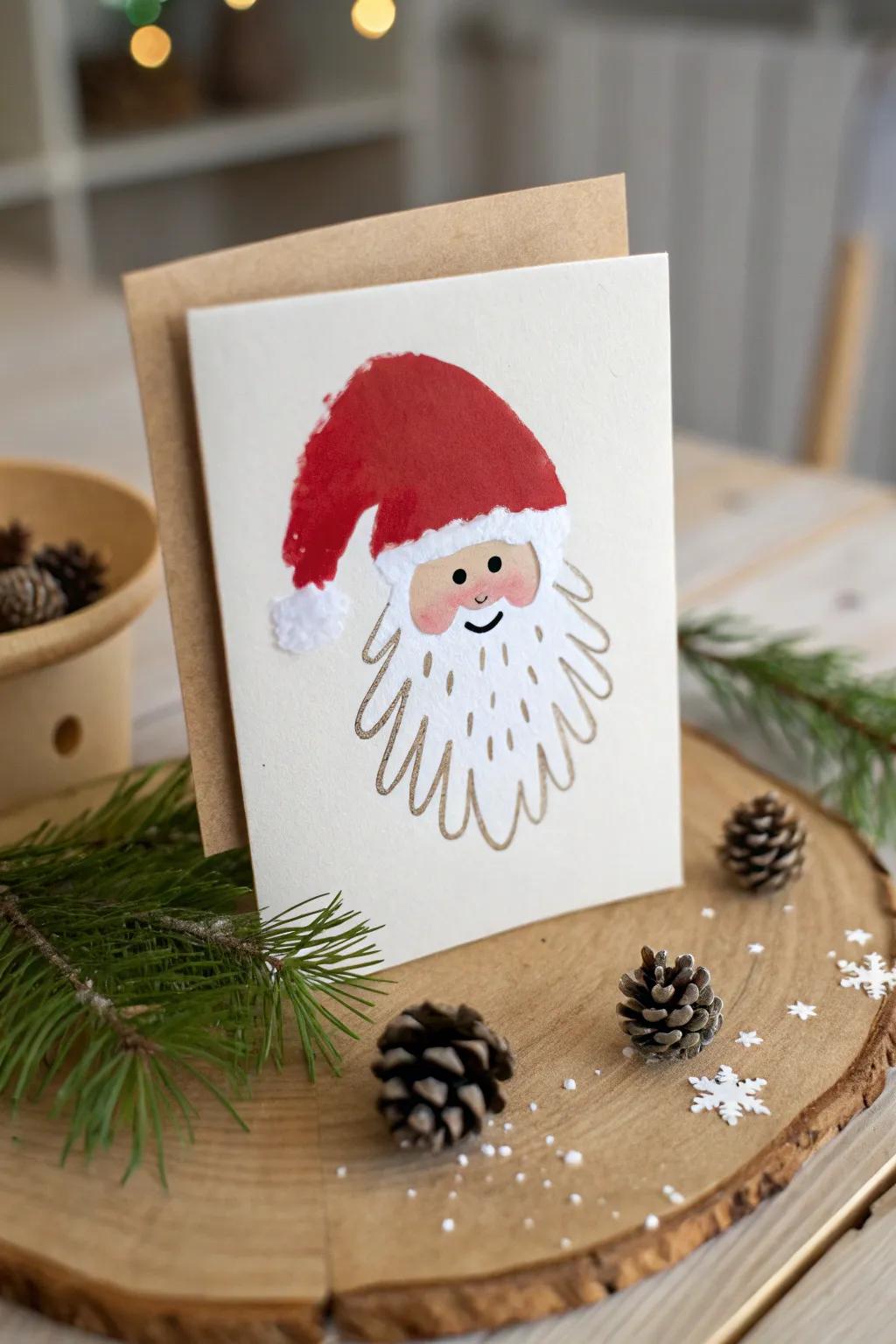 Crafted with love: Handprint Santa cards that grandparents will cherish!