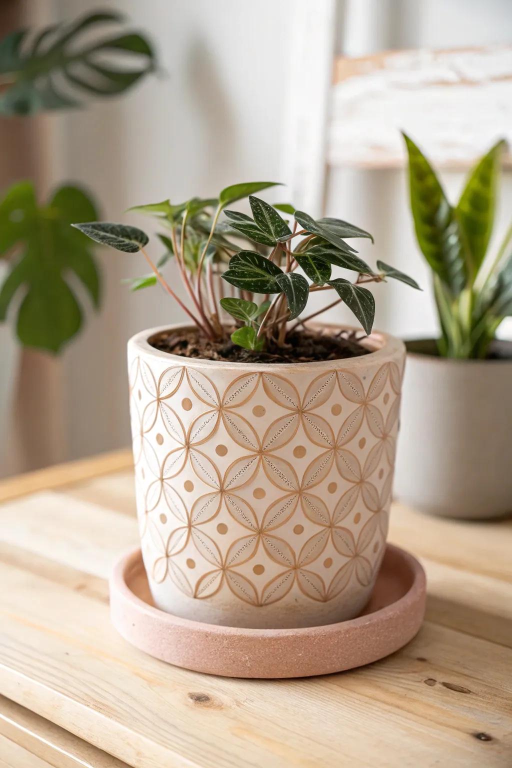 Elevate your plant decor with a quirky, handcrafted clay planter pot, where minimalist design meets playful elegance.