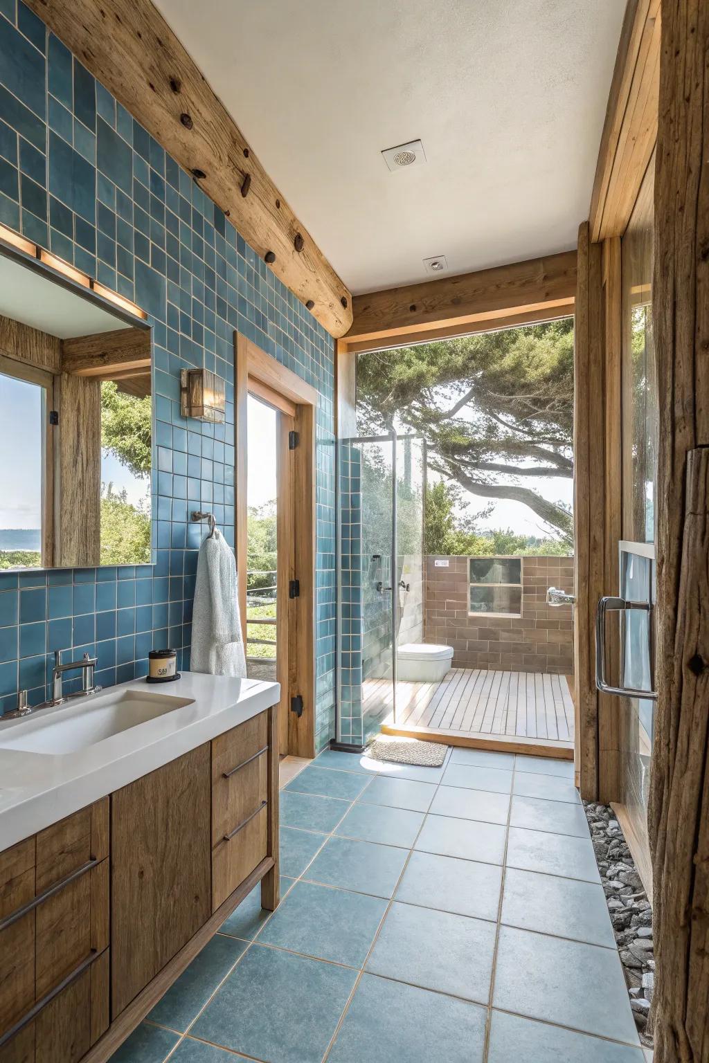Driftwood accents complement the coastal vibe beautifully.