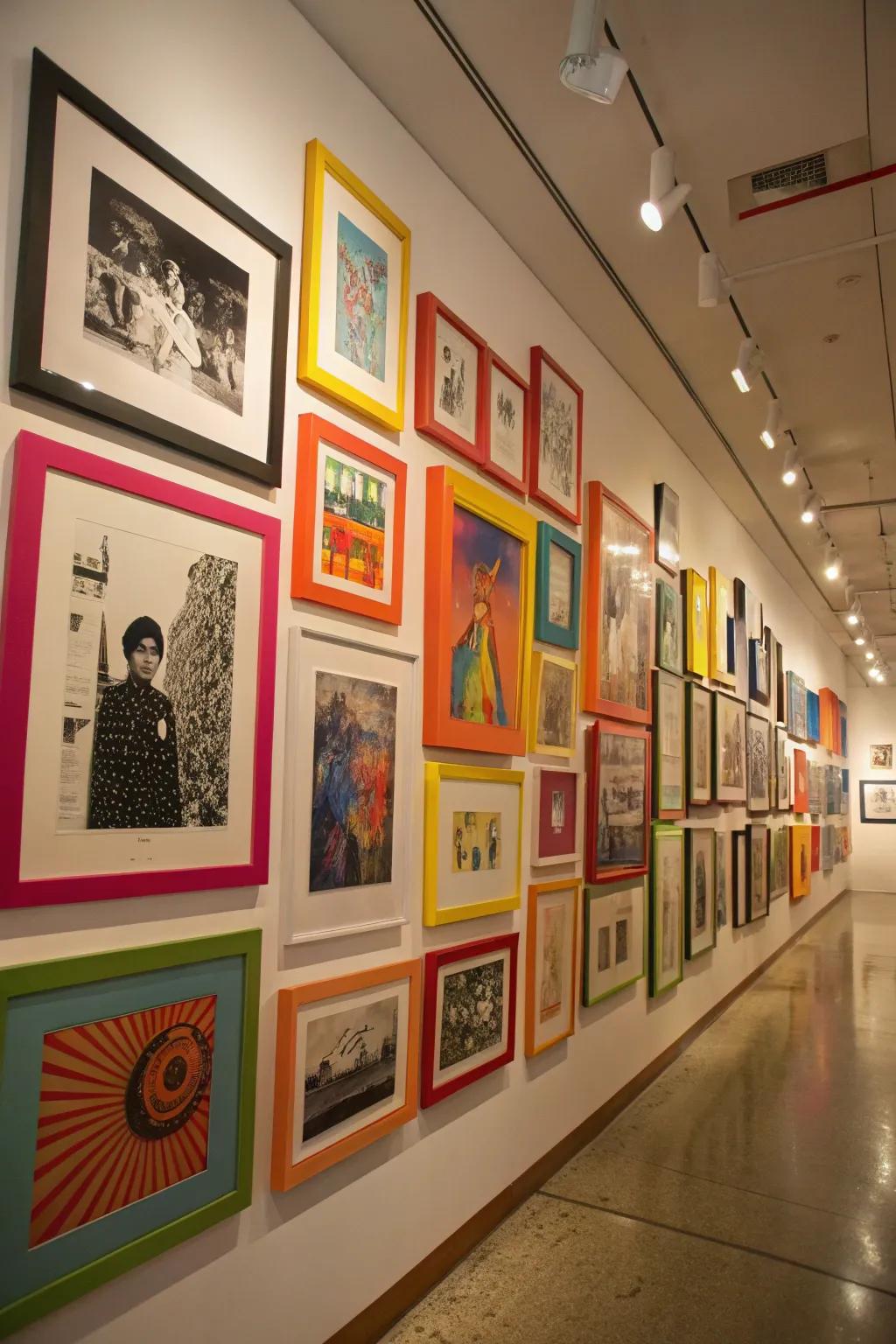 Painted frames breathe new life into wall art.