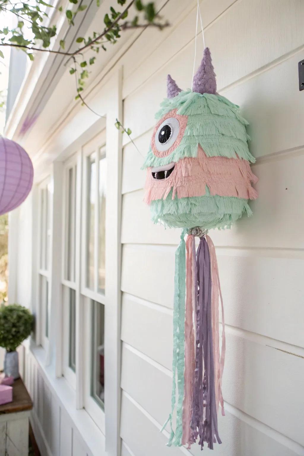 Bring whimsical fun to life with this charming one-eyed monster pinata!