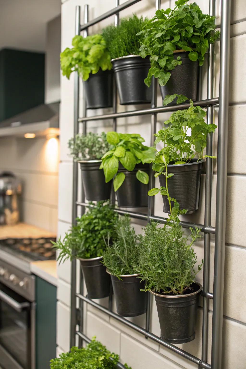 Elevate your kitchen aesthetics with a handcrafted metal herb garden—where craftsmanship meets culinary convenience.
