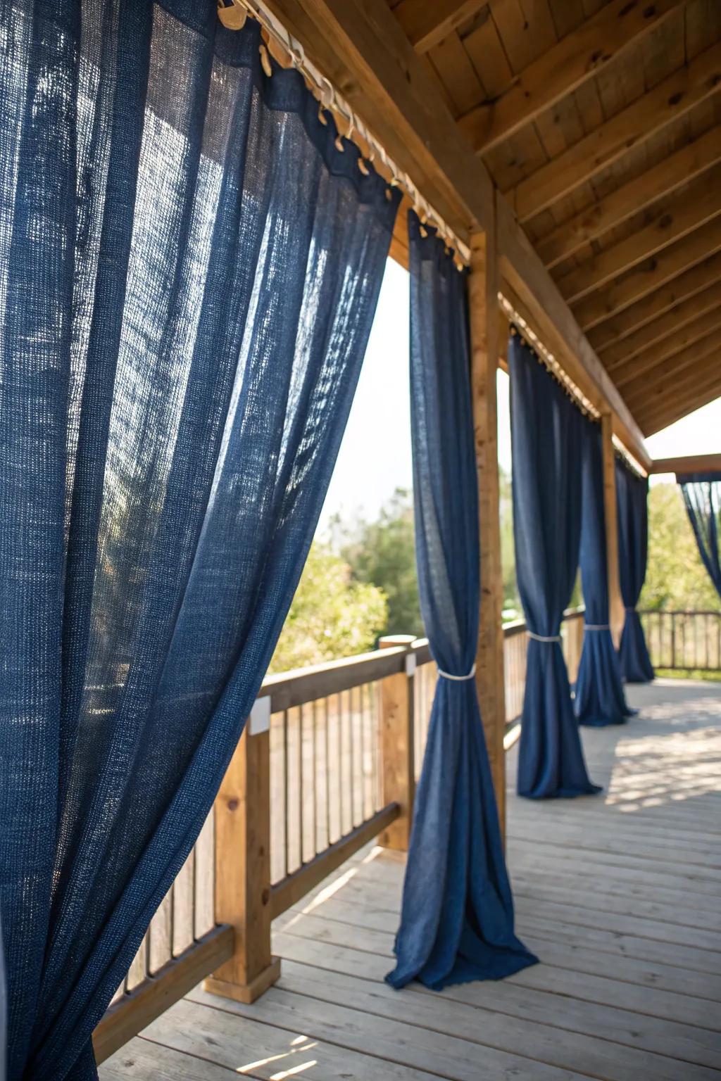Catch the breeze with elegance and privacy—transform your deck into a peaceful retreat.