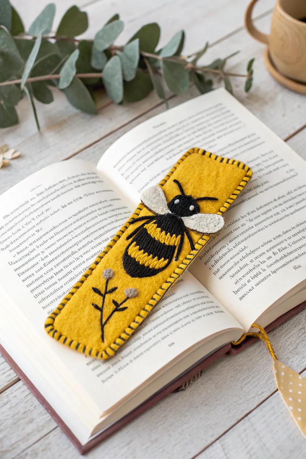 Add a buzz of creativity to your reading with this charming bumblebee bookmark!