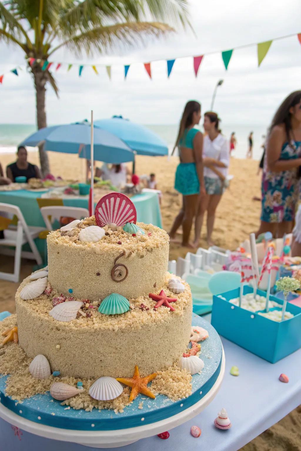 A cake that transports you to a Cuban beach paradise.