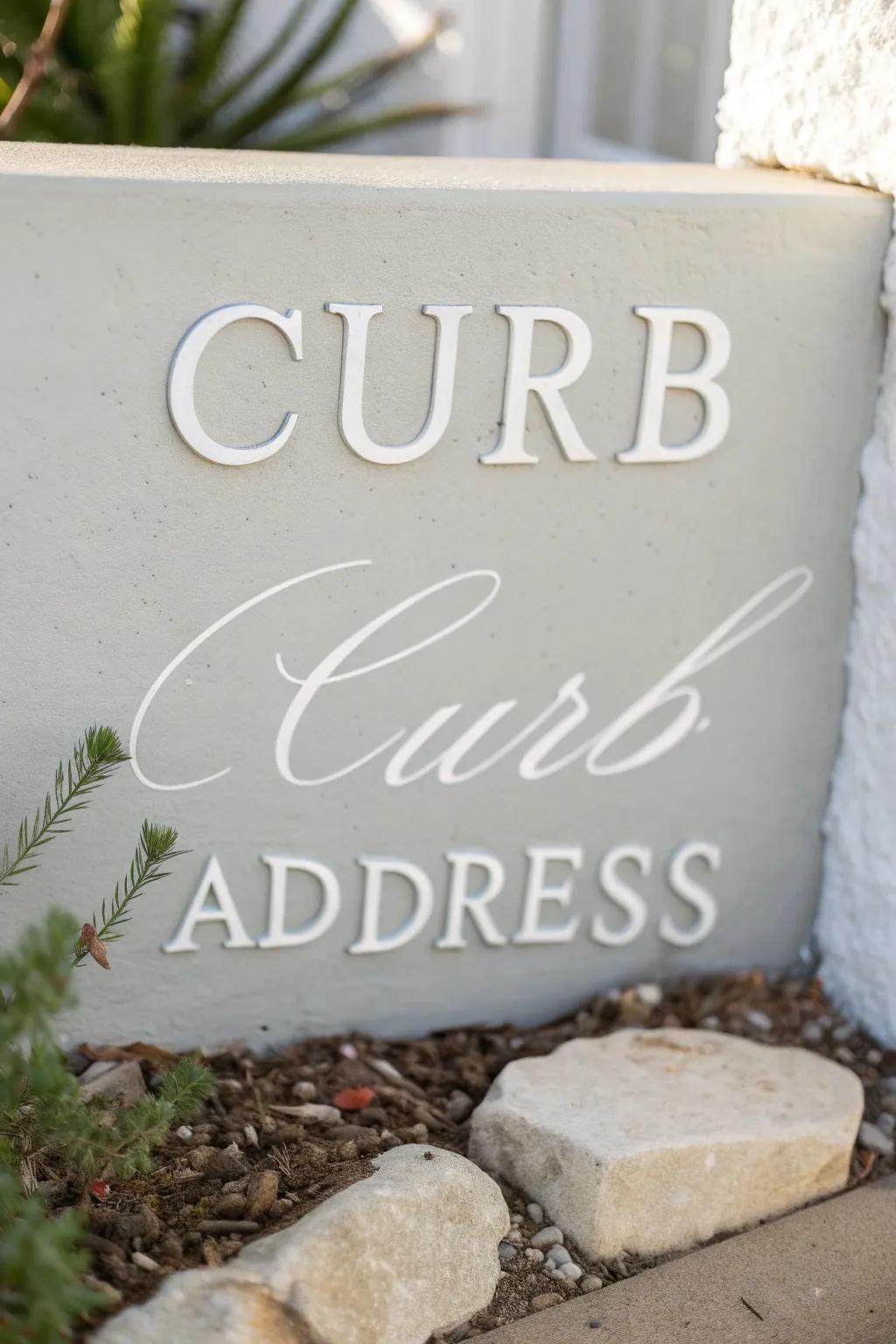 Embrace the elegance of minimalism with chic curb address numbers that speak volumes with their simplicity.