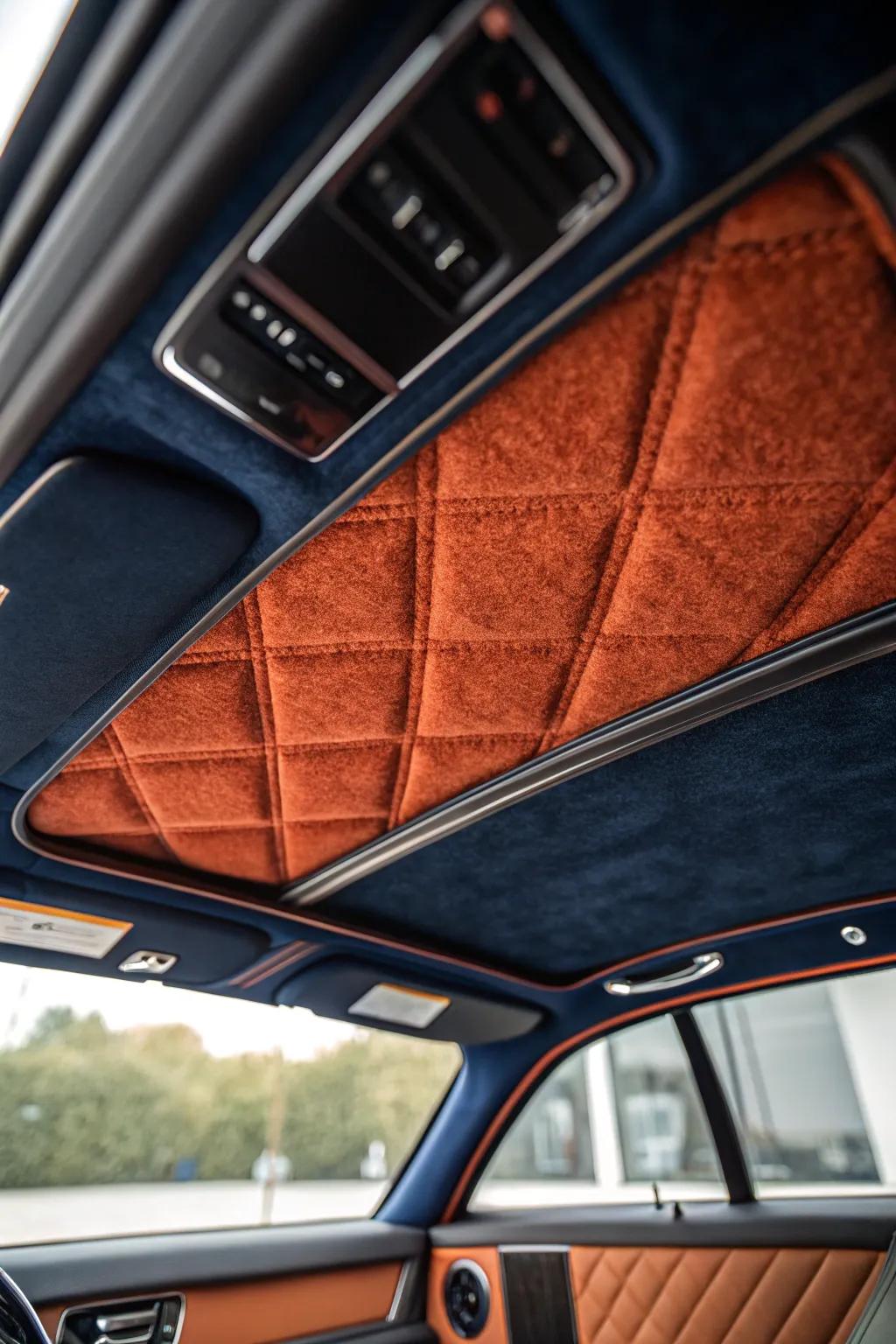 Transform your drive into a cozy retreat with a custom textured felt headliner.