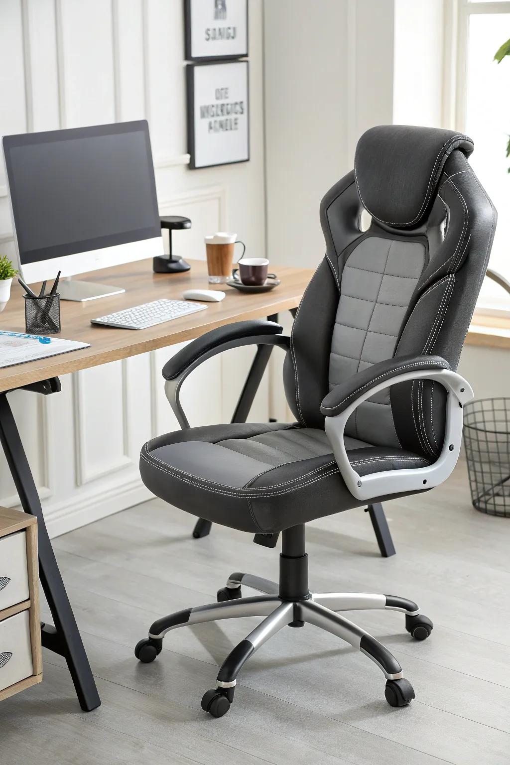 Comfort meets style with a chic ergonomic chair.