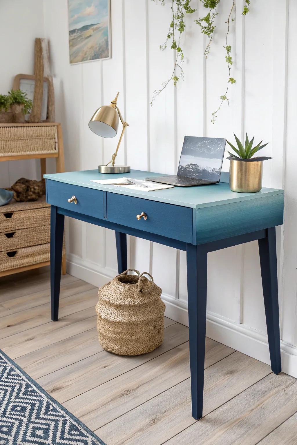 Transform your workspace with dreamy ombre desk magic!