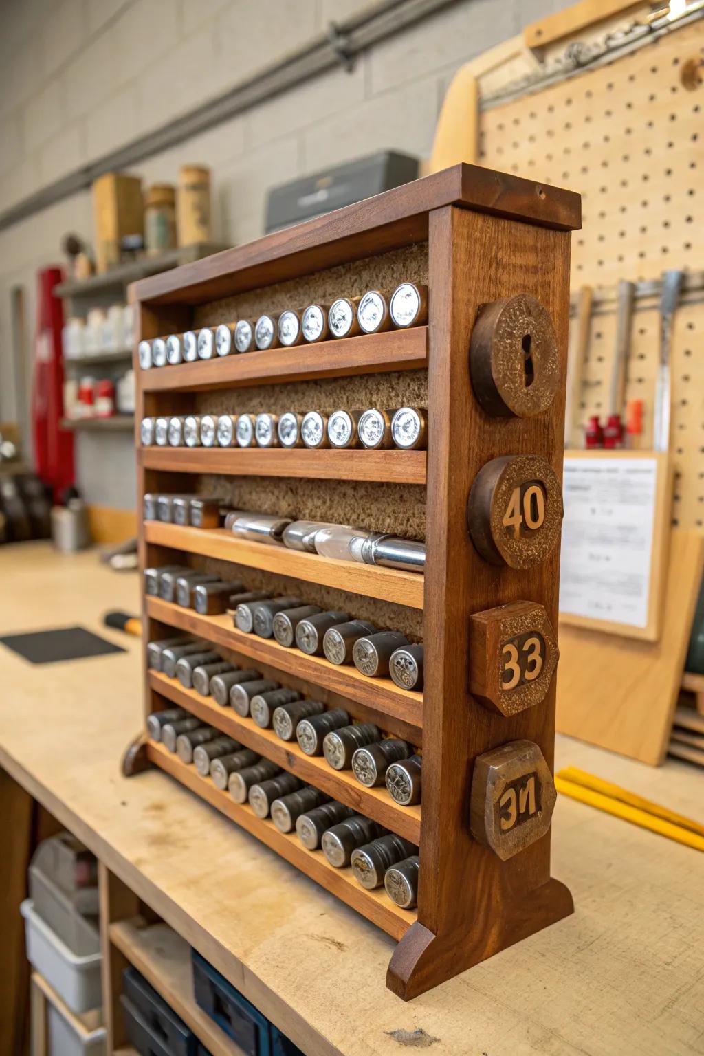 Elevate your workspace with this clever spice rack hack for organizing dies!