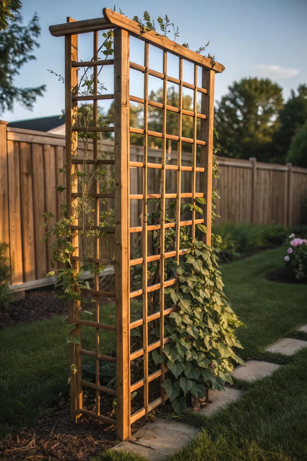 Elevate your backyard with handcrafted bamboo trellis panels that blend craftsmanship with nature.