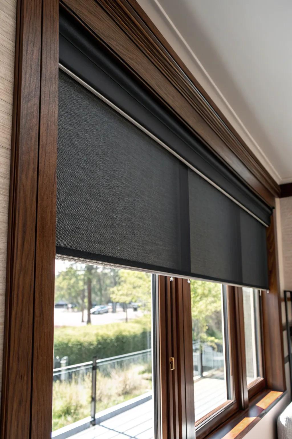Transform your space with sleek blackout roller shades—where modern design meets ultimate light control.