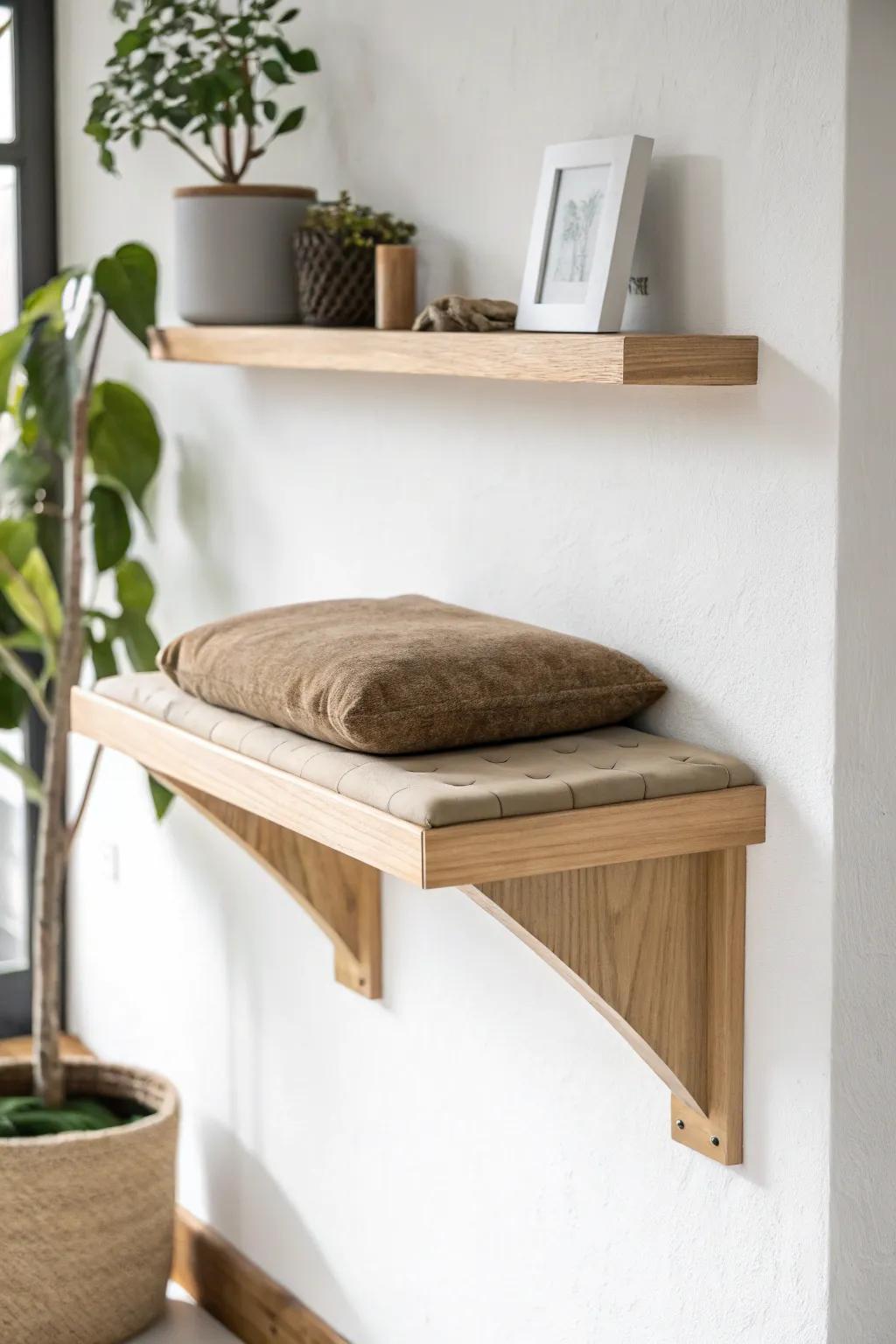 Elevate your space with sleek, minimalist cat shelves that blend function and style effortlessly.