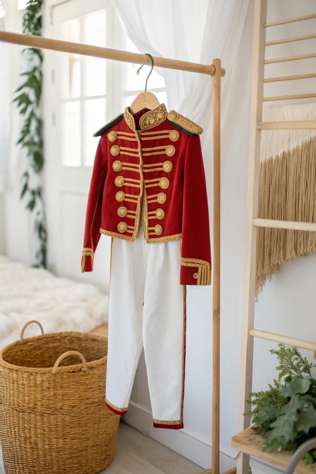 Step into the holiday spirit with elegance and charm—create your own Nutcracker soldier costume!
