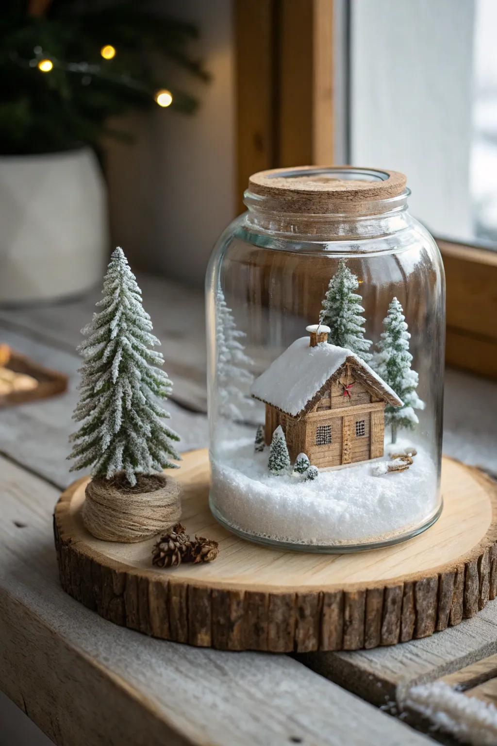 Capture the magic of winter with this enchanting miniature scene in a jar—perfect for a thoughtful, handcrafted gift.