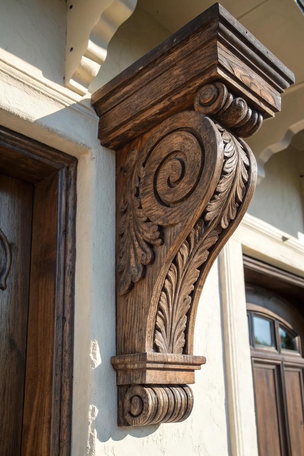 Elevate your entryway with an artisan-crafted corbel that commands attention.