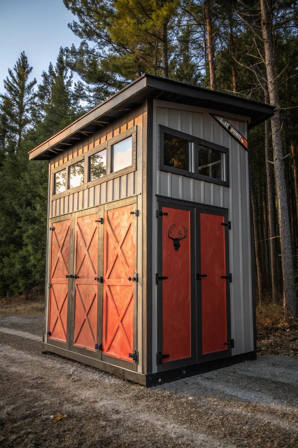 Craftsmanship Meets Innovation: Transform Salvaged Garage Doors into a Chic Deer Blind