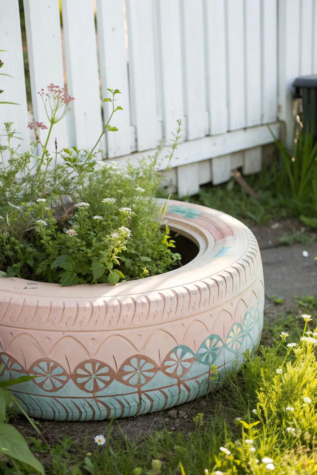 Transform your garden with a touch of creativity: DIY tire planters for a fresh, eco-friendly vibe.
