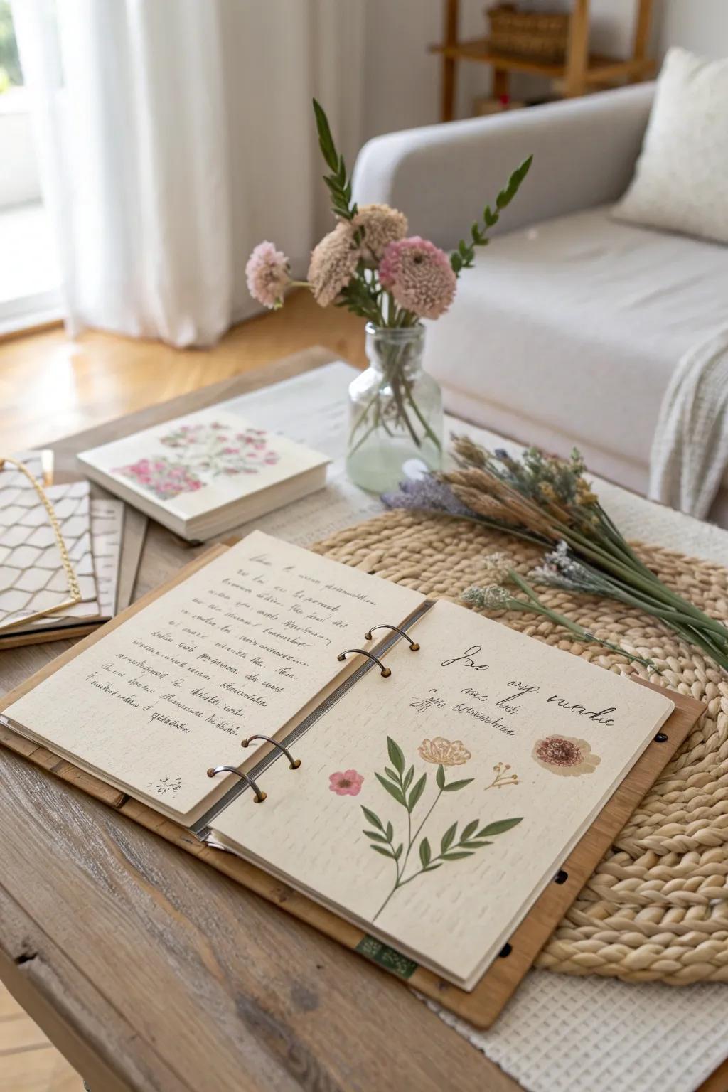 Capture cherished memories with a personalized DIY scrapbook, blending simplicity with heartfelt details.