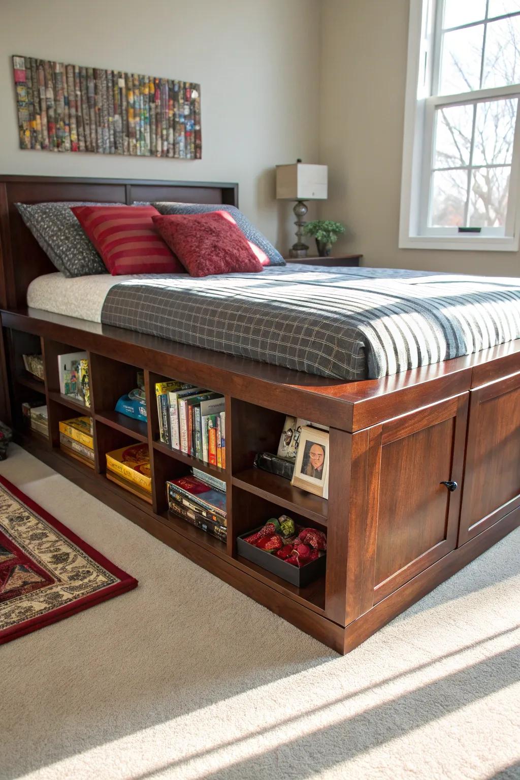 Elevate your kid's room with this sleek platform bed, where modern design meets functionality.