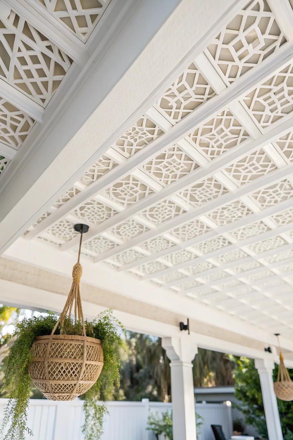 Elevate your patio with a stunning lattice ceiling - where simplicity meets elegance.