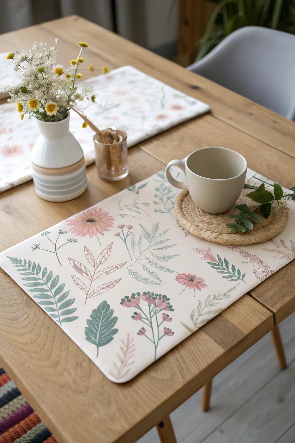 Elevate your dining experience with laminated DIY paper placemats, where simplicity meets elegance.