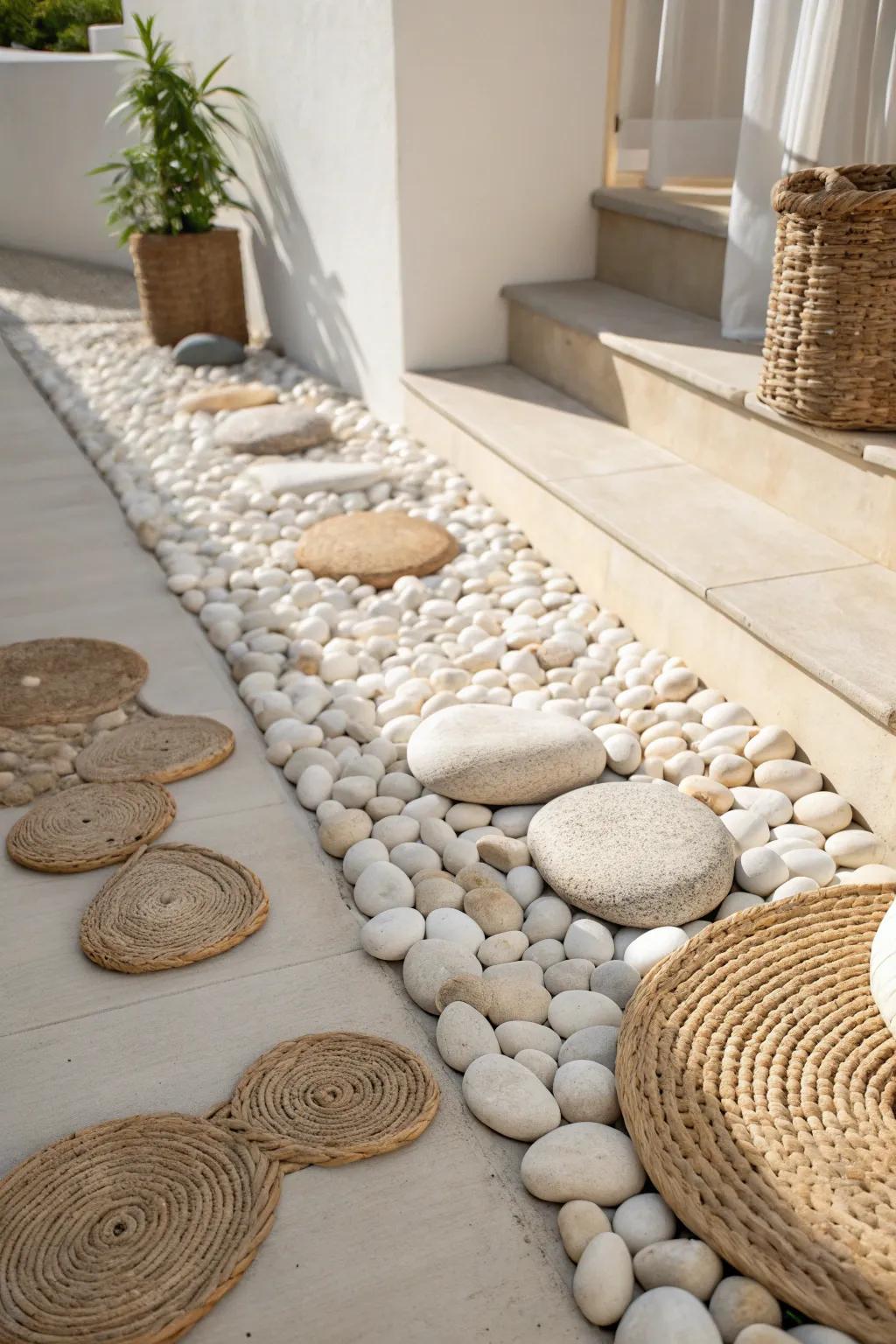 Step into serenity with this beautifully crafted sensory pathway, where simplicity meets natural elegance.