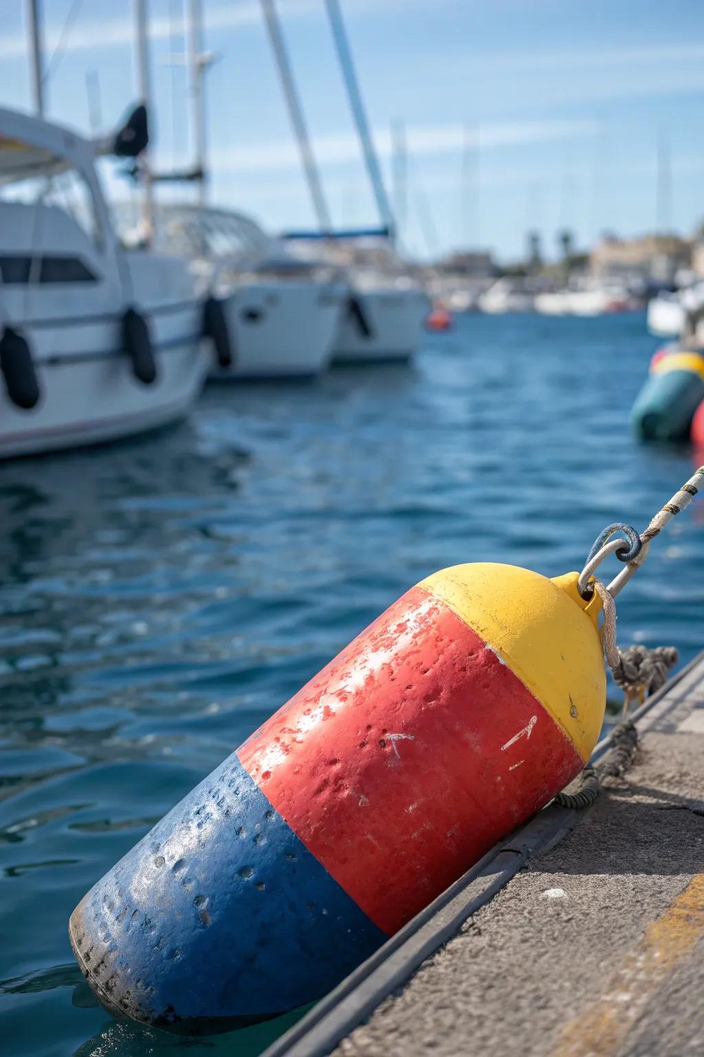 Enhance your marina's safety with vibrant floating foam bumpers.